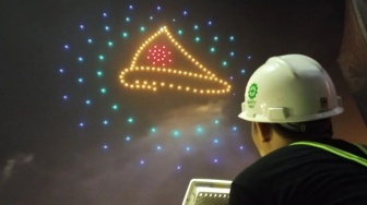 Palembang Sambut Tahun Baru 2025 dengan Atraksi Drone di Langit Sungai Musi
