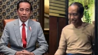 Jokowi Mendadak Keluar dari Balik Pagar Rumah Pakai Sarung, Bikin Kaget yang Merekam