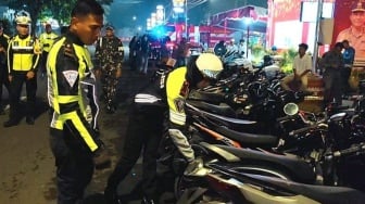 Malam Tahun Baru, Polisi Sita Puluhan Motor Gunakan Knalpot Brong