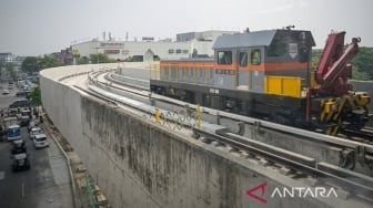 Progres Pembangunan LRT Jakarta Fase 1B Capai 42,3 Persen