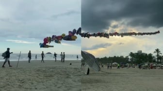 Viral Penjual Balon Tawarkan Dagangan dengan Cara Tak Biasa, Ada yang Siap Bayar Mahal