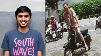 Tak Perlu Kawalan Berarti, Pesona Duta Sheila On 7 saat Tunggangi Vespa Jadi Sorotan