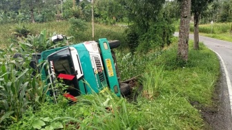 Truk Terbalik di Pendakian Makam Pahlawan Pasaman, Seorang Luka-luka