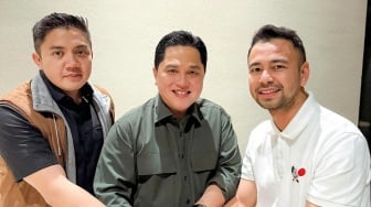 PSSI Masih Dalam Sorotan, Raffi Ahmad Temui Erick Thohir