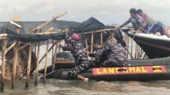 Prabowo Perintahkan Bongkar! 600 Personel TNI AL dan Nelayan Cabut Pagar Laut