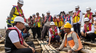 Pembangunan Jalan Tol Semarang-Demak Seksi 1 Gunakan Matras Bambu, Kok Bisa?