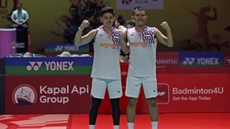 Fajar/Rian Nyaris Terpeleset di Babak 32 Besar Indonesia Masters 2025