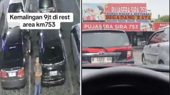 Pengemudi Mobil Ini Syok, Jutaan Rupiah Lenyap di Rest Area Sidoarjo