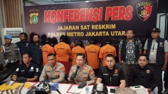 Polres Metro Jakarta Utara Tangkap 5 Pelaku Begal yang Lukai Korbannya Pakai Senjata Tajam