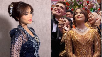 Dua Look Fuji di Pernikahan Frans Faisal, Disebut Bidadari dari Kahyangan, Kebaya Mewah Penuh Payet Curi Perhatian