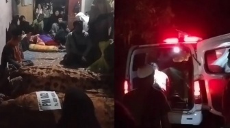 Isak Tangis Keluarga Sambut Kedatangan Empat Jenazah Korban Kecelakaan Gerbang Tol Ciawi di Cidadap Sukabumi