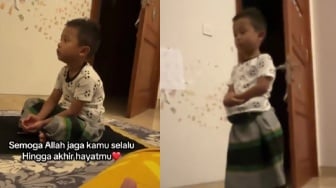 Viral Bocah Tahan Kantuk untuk Salat Tahajud, Orang Tua Banjir Pujian