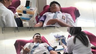 Demi Aksi Kemanusiaan, SMA Negeri 1 Purwakarta Gelar Donor Darah