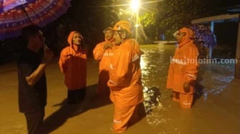 Kali Lamong Meluap, Puluhan Rumah di Gresik Terendam