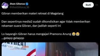 Video Gibran Beredar Tanpa Suara saat Beri Materi Retreat di Magelang Bikin Curiga