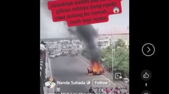 Cek Fakta: Mobil Terbakar Melaju Sendiri Dikemudikan Arwah