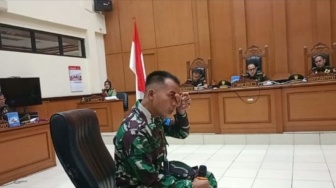 Nangis di Sidang, Prajurit TNI AL Penembak Bos Rental Ilyas: Kami Sudah Minta Maaf ke Keluarga korban tapi Ditolak