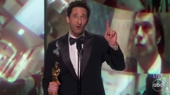 Adrien Brody Pidato Oscar Selama 5 Menit Padahal Aturannya 45 Detik, Apa Saja Isinya?