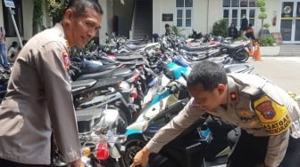 Polresta Malang Kota Panen, Ratusan Sepeda Motor Diamankan