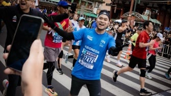 Debut di Tokyo Marathon, Mental Gilang Juragan 99 Diuji di Kilometer Rawan