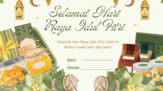 40 Template Kartu Ucapan Idul Fitri Aesthetic Siap Print, Dapatkan Linkya Di Sini!