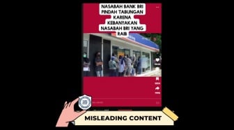 HOAKS Video Viral Nasabah BRI Cianjur Antre Pindah Tabungan Akibat Uang Raib