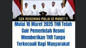 Cek Fakta: Link Pencairan THR 2025 dari Pemerintah