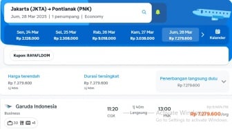 Harga Tiket Jakarta-Pontianak Melonjak Gila-gilaan Jelang Lebaran 2025! Janji Pemerintah Mana?