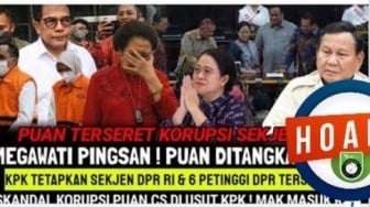 CEK FAKTA: Puan Maharani Ditangkap KPK, Megawati Pingsan!