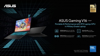 Asus Gaming V16 Meluncur ke Indonesia, Laptop Gaming Harga Lebih Murah