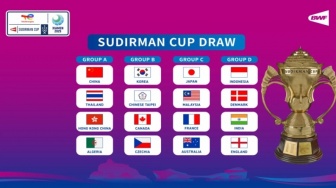 Sudirman Cup 2025: Drawing Grup, Indonesia Masuk Grup D Bersama Denmark