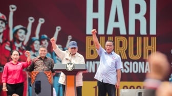 Momen Bersejarah, Prabowo Jadi Presiden ke-2 yang Hadiri Peringatan Hari Buruh
