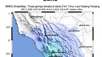 Padang Panjang Digunjang Gempa 4,8 Magnitudo, BMKG Catat Gempa Susulan!