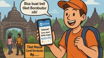 Ada Link DANA Kaget Rp 300 Ribu untuk Beli Tiket Candi Borobudur