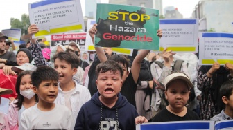 Potret Pengungsi dan Pencari Suaka Demo di Kantor UNHCR