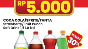 Harga Turun! Coca Cola, Sprite, dan Fanta 1,5 Liter Kini Cuma Rp 9.900 di Indomaret