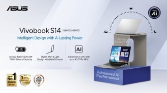 Laptop AI Masa Depan Itu Bernama ASUS Vivobook S14: Tipis, Cerdas, dan Tahan Seharian