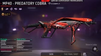 40 Kode Redeem FF dan FF Max Terbaru 15 Mei: Ada Skin Cobra MP40 dan Diamond