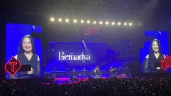 Reaksi Lucu Bernadya Diminta Joget Stecu Saat Manggung di Acara Digiland 2025: Enggak Mau!