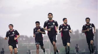 7 Potret Ceria Latihan Perdana Timnas Indonesia di Bali, Siap Berjuang Lagi