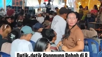 Panik Massal! Panggung Hajatan di Palembang Ambruk Saat Warga Asyik Joget