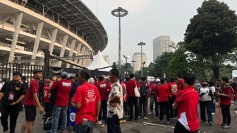 LIVE STREAMING: Suasana di GBK Jelang Pertandingan Indonesia Vs China