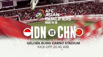 Kumpulan Link Live Streaming Timnas Indonesia vs China Malam Ini