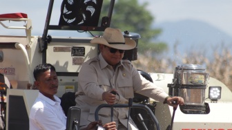 Hadiri Panen Raya Jagung di Bengkayang, Prabowo: Petani Harus Hidup dengan Baik!