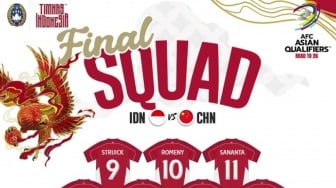 Breakingnews! 23 Pemain Timnas Indonesia vs China, Pratama Arhan Dicoret!