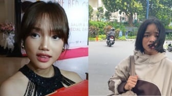 Perempuan Diduga Selingkuhan Dijambak Istri Sah di Trotoar Dikira Fuji, Padahal Bukan