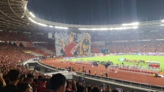 2 Perspektif Tifo Raksasa La Grande Indonesia di Laga Lawan China, Kamu Setuju yang Mana?