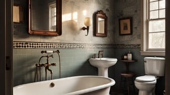 Inspirasi 9 Dekorasi Vintage untuk Kamar Mandi di Rumah