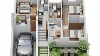 5 Rekomendasi Desain Rumah 6x10: 3 Kamar Tidur Nyaman Plus Garasi!