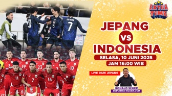 LIVE! Jepang Vs Indonesia: Saksikan Pertandingan Sengit Sore Ini di Suara.com!
